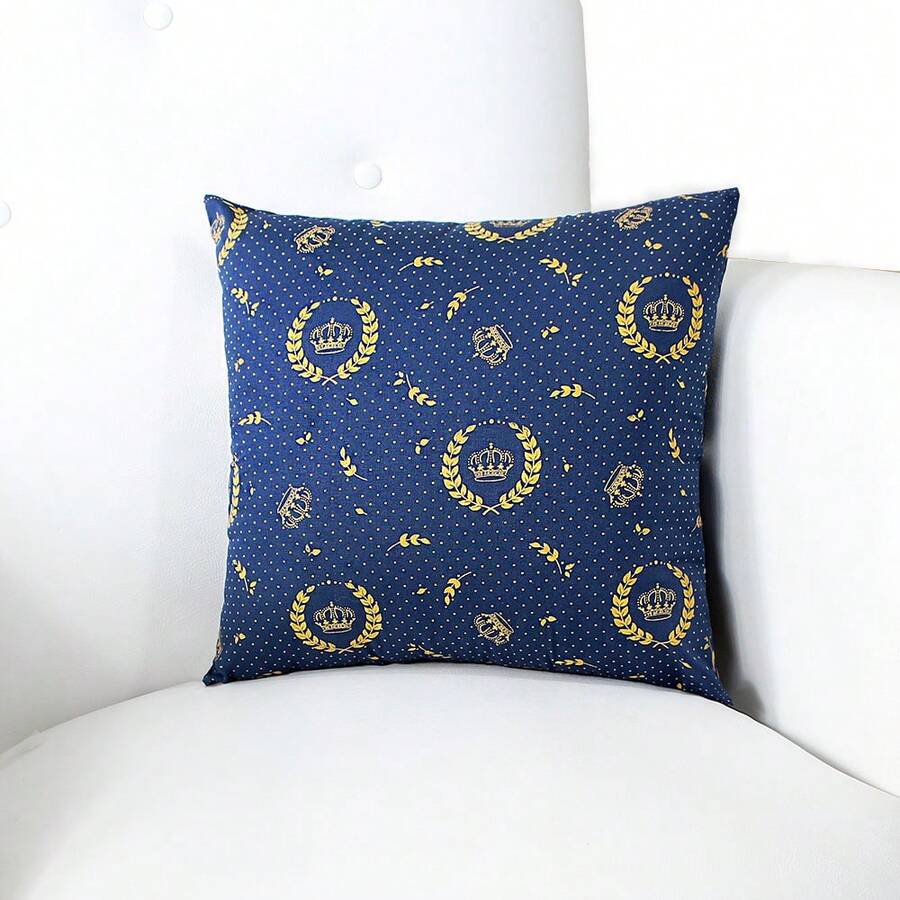 Printed Decorative Pillow With Full Zipper, Super Washable - 金色貴族 - 查看 1