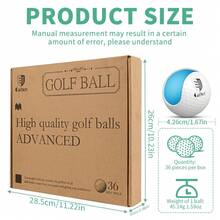 Caiton Mingi de golf Caiton High Energy, pachet de 36 - Mingi de golf pentru distanțe lungi pentru bărbați și femei, adaugă peste 40 de yarzi, senzație moale, construcție cu două straturi, reduce rotirea, îmbunătățește precizia turului, bune pentru condus, antrenament, accesorii de golf, mingi de golf durabile pentru începători și profesioniști