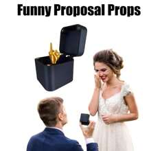 1 件中指惊喜礼盒，中指盒，完美的恶作剧手弹出礼物，带成人礼盒，新奇恶作剧中指手雕像圣诞新奇搞笑礼物，礼品盒，宝石，订婚戒指盒，印花手，中指，双重恶作剧，惊喜，快乐，恶作剧，搞笑礼物，增添气氛，神秘盒子 - 彩色 - 查看 5