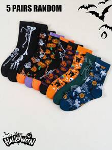 1/3/5/9 Đôi Tất Halloween Đầu Bí Ngô (Mũ Phù Thủy Kiểu Đèn Lồng Bí Ngô) Phong Cách Lễ Hội Ma Quái/Vui Nhộn - Bao gồm Tất Nữ, Tất Cho Nữ, Tất Trắng Tất Đen, Tất Cổ Cao, Tất Cổ Cao, Tất Dài, Tất Lượn, Tất Dễ Thương - Đặc Trưng Cho Halloween, Hoàn Hảo Cho Mùa Thu, Mùa Đông, Trở Lại Trường Học, Halloween, Giáng Sinh, Thích Hợp Cho Công Việc - Nhiều màu - Xem 18