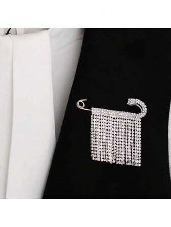 1 st. trendig koreansk stil strass tofs tröja brosch nål, kamouflage bohemisk elegant gatustil kofta sjal klämma tillbehör kontorstillbehör skjortor jacka smycken jul halloween klädnål roliga söta lärarpresenter kostymtillbehör väska berlocker