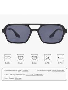 Colored Lens Glasses. New Model Sunglasses, 100% UV Protection. - 深灰色 - 查看 5