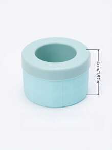 1pc Silicone Ice Cube Mould, Cylinder 3D Ice Cube Maker,Simple Bucket Design Ice Cube Maker Tray With Lid For Kitchen Seafood Sashimi, Back To School Supplies