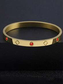 1 件时尚奢华不锈钢锆石女士手链，适合派对、聚会和日常佩戴