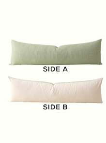 1 件华夫格子床枕套床上用品纯色靠垫套柔软长枕头适合夏季沙发抱枕