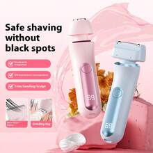 Livora 女士电动剃须刀，Silk Glide Pro 剃须刀，可充电电动修剪器，适用于比基尼、阴毛、腿毛、身体、干湿两用