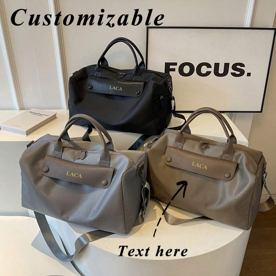 Personalized Name Fitness Bag Dry And Wet Separation Travel Hand-Held Bag Large Capacity Luggage Boarding Weekender Bag Birthday Gift - Multicolor - View 1