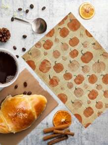 2pcs Vintage Autumn Pumpkin Kitchen Towels,Rustic Polyester Hand Towels With Pumpkin & Sunflower Design, Soft & Durable For Kitchen, Bathroom, And Home Decor, Autumn Home Decor | Decorative Towels | Texture, Kitchen Decor And Accessories - Multicolor - View 4