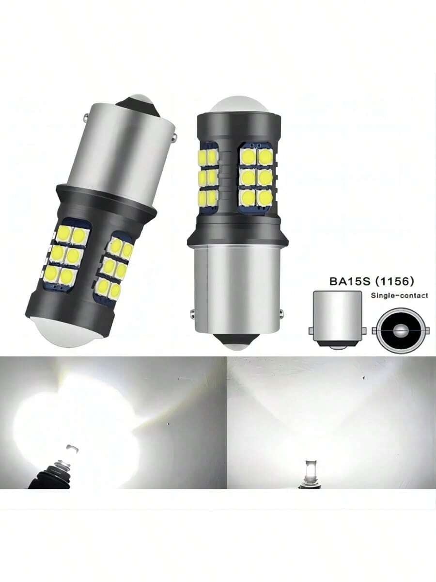 2 Focos Led Direccional Ba15s P21w 7506 1141 1156 - Blanco - Ver 1