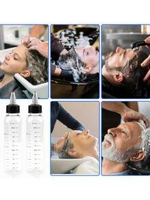 Chai đựng dầu dưỡng tóc 30/50/100/230ml có nắp đậy, dạng bóp, chai nhựa trong suốt, chai PET rỗng có vạch chia, chai đựng thuốc nhuộm tóc có vạch chia, tiện lợi để thoa lên chân tóc, hộp đựng mỹ phẩm có thể tái sử dụng với nắp vặn và vạch chia, thích hợp cho mực lỏng, sơn dầu, thủ công mỹ nghệ, chăm sóc tóc chuyên nghiệp, nhuộm và tạo kiểu tóc, vật dụng cần thiết khi đi du lịch. - Nhiều màu - Xem 5