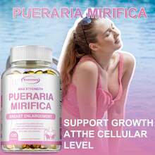 XEMENRY Pueraria Mirifica Capsules 5000mg - Breast Enlargement, Promote Breast Growth, Firming,Female Estrogen Balance - 120pcs - 120粒膠囊 - 查看 3