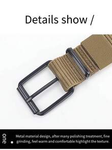 1 Peça Cinto de Lona Respirável de Náilon Masculino, Equipado com Fivela Militar Tática, Cinto de Náilon Outdoor Juvenil, Cinto de Fivela Trançada Respirável e Fashion, Tamanho Ajustável Poroso, Cinto Tático, Adequado para Lazer de Verão de Adolescentes, Esportes Outdoor, Viagem de Férias