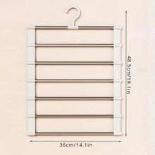 1pc Portable Storage Hanger, Multi-Functional Pants Rack, Foldable Stainless Steel Pants Rack, Multi-Layer Seamless Pants Rack Clips, Lightweight Space-Saving Closet Hanger Pants Rack, Suitable For Dresses, Pants, Shoes, Jeans, Underwear, Skirts - Multicolor - View 13