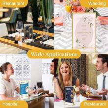 6 件装亚克力标牌架,带金色框架和垂直支架,4X6 英寸(10X15 厘米) - 透明双面桌面菜单展示架,适用于婚礼桌号、餐厅标牌、照片和艺术展览 - 金色 - 查看 10