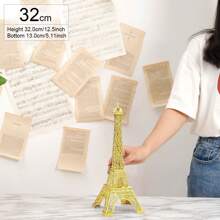 1pc Vintage Bronze Paris Eiffel Tower Model, High-Quality Zinc Alloy Material, Metal Crafts Home/Office Decor, Gift