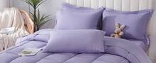 3D Stereo Wallpaper  Comforter Set, 7 Pieces Bedding Sets Queen Pink, All Season Down Alternative Bed In A Bag Queen With Comforter, Flat Sheet, Fitted Sheet, 2 Pillow Shams & 2 Pillowcases