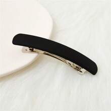 1 件全新哑光一体式弹簧夹，简约优雅大号半丸子发夹，纯色发饰，爪夹，发夹，发夹，发夹，发夹