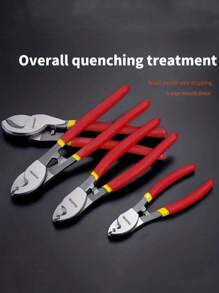 1 szt. Profesjonalny obcinak do kabli ze stali wysokowęglowej, nożyczki do kabli dla elektryków, ręczny obcinak do drutu, obcinak do drutu, izolowany obcinak do kabli, ściągacz izolacji, obcinak do kabli dla elektryków do cięcia kabli aluminiowych, miedzianych i komunikacyjnych