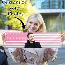 1PC 定制手持横幅 - 个性化手持横幅 - 弹出式商店装饰展示 - 广告用卷轴横幅 - 定制徽标、定制手拉滚动横幅、礼品杆