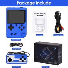 2025 Handheld Game Console - Built-In 500 Retro Video Games, Equipped With A Game Controller - 3.0-Inch LCD Display Screen - Portable Game Console, A Mini Electronic Toy Gift Suitable For Both Men And Women, Perfect For Easter Or Birthday Gifts. - 藍色 - 查看 6