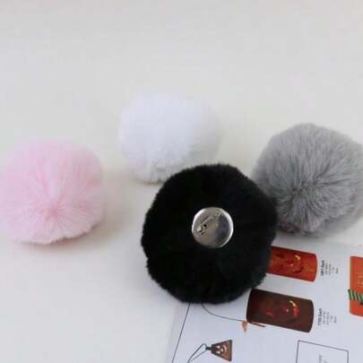 1 Pc Clothing Small Tail Imitation Rabbit Hair Pin Models Hairball Cute Plush Rabbit Prop Brooch Accessories Decoration Halloween Accessories