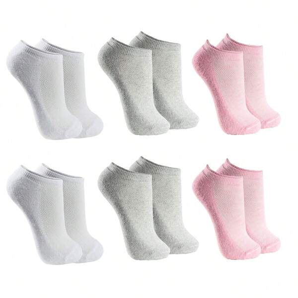 Meias Dallf Kit 6 Pares de Meias Soquete Feminina Algodão Confortavel Atoalhada Dallf