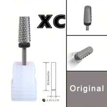 1 件装锋利指甲钻头大号原色梯形锥形筒钨钢硬质合金铣刀头修甲修脚美甲工具 - 彩色 - 查看 12