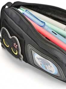 Una variedad de estilos de estuches para lápices con gancho y bucle de gato pequeño, muy atractivos y de gran capacidad, bolsas de papelería para oficina y escuela > Almacenamiento de papelería de oficina > Estuches para lápices > Bolsas para bolígrafos