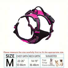 Arnés para perros, arnés para mascotas sin tirón con 2 clips para correa, chaleco acolchado suave ajustable para perros, chaleco reflectante Oxford sin ahogo con asa de control fácil para perros grandes - El chaleco y la cuerda no son un conjunto y deben comprarse por separado