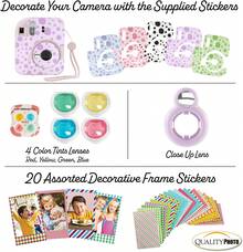 Fujifilm Instax Mini 12 Instant Camera + Quality Photo Value Bundle, Case, Decoration Stickers, Frames, Photo Album (Lilac Purple) - Màu Lilac Tím - Xem 5