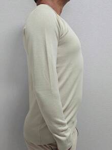 Men's Cold Weather Blouse | Men's Knitted Sweater | Winter Knitted Wool Pullover Long Sleeve V-Neck - Pasir - View 11