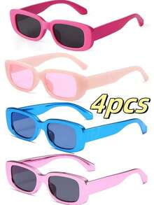 1 Pair, 7 Pairs, 4 Pairs, 20 Pairs, 18 Pairs Unisex Square Colorful Fashion Eyeglasses, Casual For Beach, Party, All Seasons - Multicolor - View 7