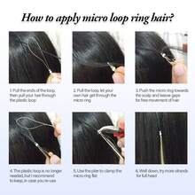 50 Strands Micro Loop Hair Extensions Real Human Hair Utral Smooth And Super Soft Silky Straight Micro Loop Human Hair Extensions For Woman - S1 - View 6