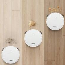 Robot limpiador 3 en 1: aspiradora y trapeador, succión potente, 60 min de autonomía, delgado, bajo nivel de ruido, ideal para pelo de mascotas, suelos duros y limpieza diaria, cambio automático de dirección al encontrar obstáculos - barrido aleatorio, batería de litio de 400 mAh, carga por USB, limpiador de pelo de mascotas