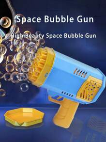 40-Hole Gatling Bubble Blower Toy For Kids, Summer Pool Party Water Bubble Maker Toy Gift (Batteries & Bubble Solution Not Included)