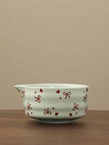 1/6pcs Japanese Matcha Tea Set, 530ml Capacity, Includes Cute Bow Matcha Bowl And Matcha Whisk, Suitable For Making Matcha Latte, Gift For Matcha Lovers