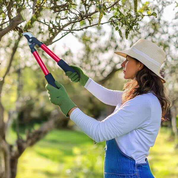 Machine de taille manuelle portable à double couleur en option, robuste. Ciseaux de jardin polyvalents professionnels, avec poignée ergonomique antidérapante. Ciseaux de jardin à contournement, outil idéal pour la taille des branches, convenant aux plantes, arbustes à fleurs, arbres fruitiers. Sécateurs de taille multifonctionnels et robustes.