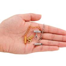 10Sets/Lot 10-40mm Lobster Clasps Hooks Extending Chain Bracelet End Connectors Slider Clasp For DIY Jewelry Making Accessories