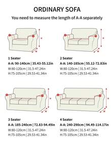1pc Modern Full Cover Sofa Protector, Marble Pattern, Suitable For Living Room/Office Sofa Decor