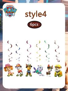 Paw Patrol 6/13/19件套汪汪队立大功主题生日快乐横幅、螺旋气球、派对装饰、追逐旗悬挂螺旋装饰、派对氛围装饰、完美派对装饰、家居装饰、完美房间装饰、圣诞节和情人节礼物、生日庆祝的理想朋友礼物、纪念品、女士礼物、可爱美学、情人节、礼物、装饰品、家居装饰、情人节礼物 - 彩色 - 查看 8