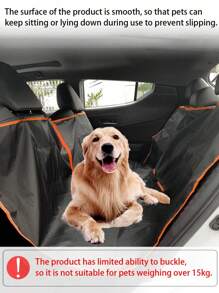 1 pieza Funda para asiento trasero de coche de tela Oxford 210D delgada, resistente al agua y a los arañazos para perros, para salidas con mascotas