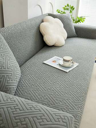1PC Jacquard Sofa Cover, Living Room Short Plush Sofa Cover, Pet Elastic Sofa Cover, Home Decoration