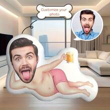 Gối nhung in hình mặt người theo yêu cầu, gối in ảnh đầu ngộ nghĩnh, quà tặng ngày Valentine, quà tặng bạn bè, gối trang trí, đồ trang trí. - Phong cách 7 - Xem 14