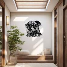 Bulldog Pipe Metal Wall Art, Big Boss Metal Wall Art, Dog Lovers Unique Birthday Gift, Gift For Her, Bedroom Metal Wall Art, Bar Metal Sign{ Botanical Metal Wall Wall Hanging Metal Wall Decor For Office - 黑色 - 查看 8