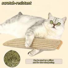 1 件大型猫咪咀嚼抓挠玩具，猫咪自娱自乐缓解压力不掉毛枕头，融入猫咪自娱自乐元素，轻松吸引猫咪，可用作宠物枕头、玩具、抓挠垫和宠物床
