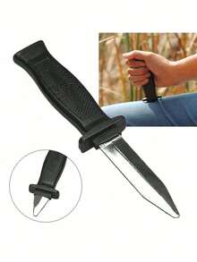 Retractable Simulation Knife Simulation Retractable Magic Props Adult Fake Knife Show Scary Retractable Knife Suitable For Christmas, Easter, Suitable For Teenagers And Adult Pranks - Black - View 11