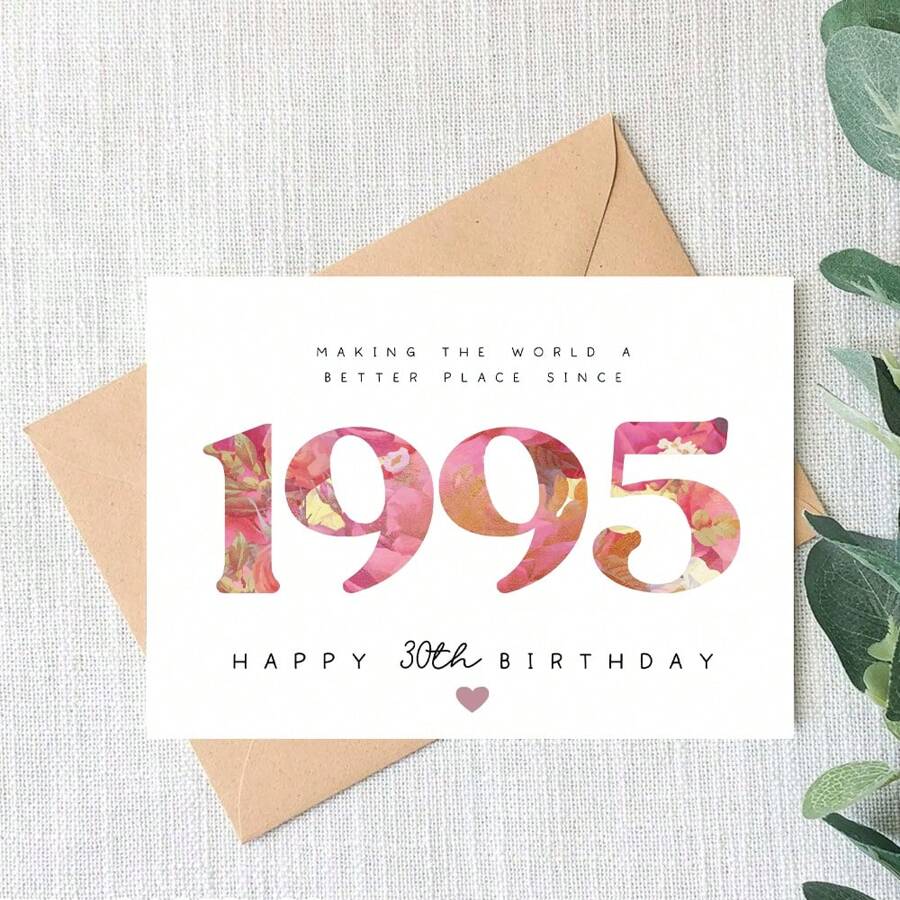 30. Geburtstagskarte, Karte für sie, 30. Geburtstagskarte für Tochter, Enkelin, Nichte, Schwester, Patentochter, Freundin