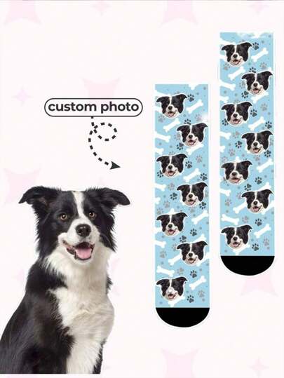 1 Paar anpassbare neutrale Gesichts-Socken, fügen Sie Ihr eigenes Bild hinzu, um Ihre eigenen Socken zu gestalten, Paar-Stil Socken, geeignet für Familie, Alltag, Partys, Universitäten. Das beste Geschenk für Freunde, Familie, Ehefrau, Ehemann, Tochter, Sohn, Geburtstagsgeschenk., Herbst Socken