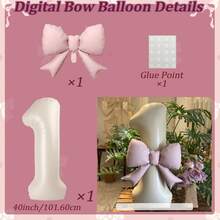 40-calowe (101,6 cm) matowe białe balony cyfry/kolorowe balony cyfry z różową kokardką/kolorowe balony z kokardką, matowy biały zestaw balonów foliowych cyfry, odpowiednie na urodziny w wieku 0-9 lat, różowa księżniczka, motyw westernu, przyjęcie urodzinowe, dekoracje balonowe, rocznica, dekoracja na przyjęcie z okazji ukończenia szkoły, dekoracja ślubna, dekoracje urodzinowe, dekoracja świąteczna, hel do balonów, dekoracja na Halloween - Wielokolorowe - Zobacz 22