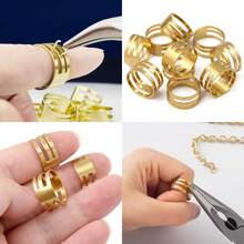 1-10pcs Metal Ring Opener Brass Split Rings Open/Close Jewelry Making DIY Ring Assist Tool - Brass Rings - View 3